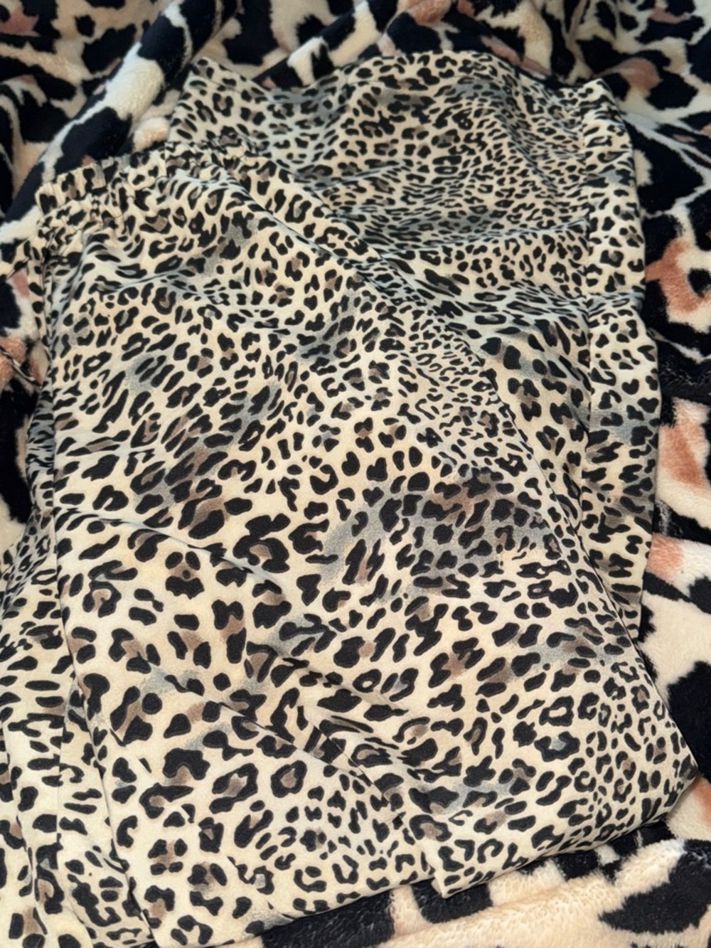 wide leg cheetah pants